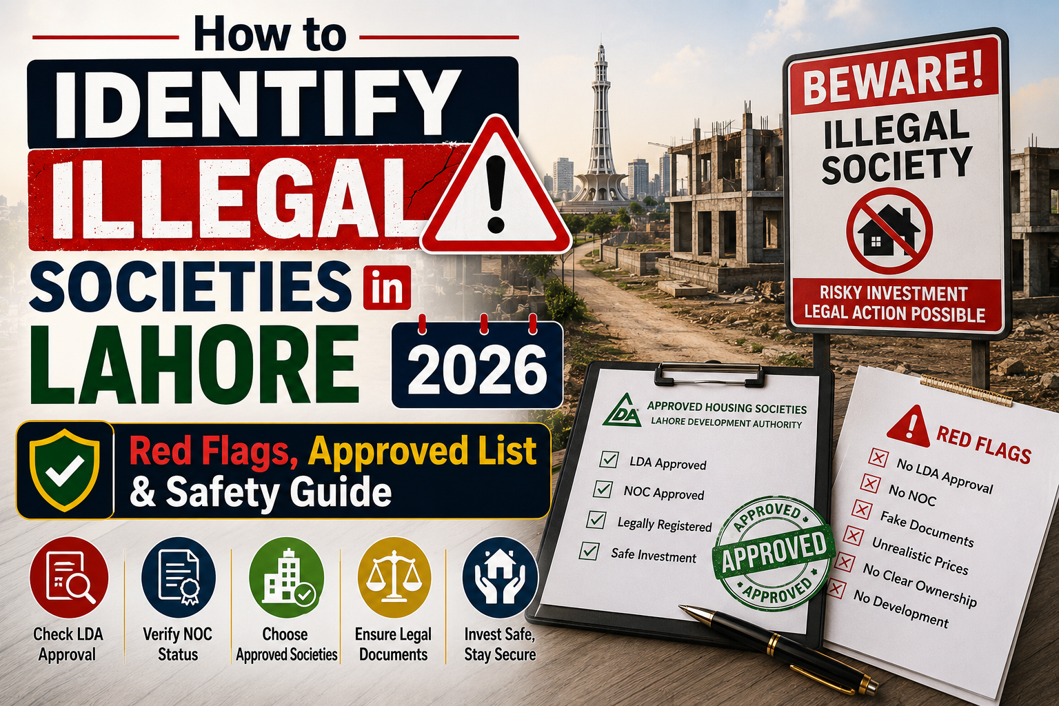 How to Identify Illegal Societies in Lahore 2026 | Red Flags, Approved List & Safety Guide