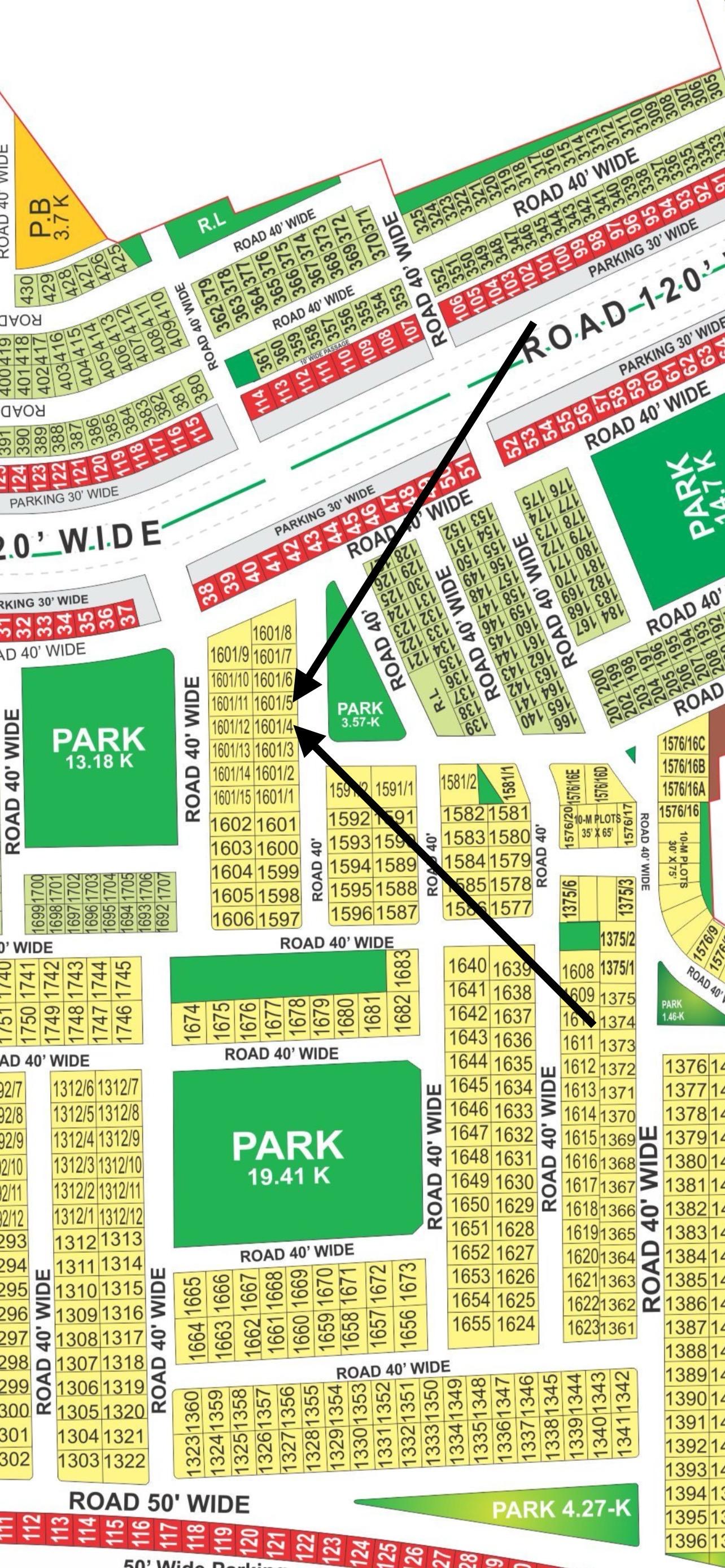 facing park 10marla residence plot available for sale